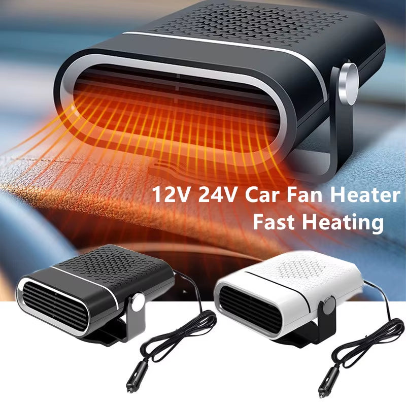 12V 24V Car Fan Heater Defogging and Defrosting Heater for Front Windshield of Cars Mini Portable Car Heating Machine