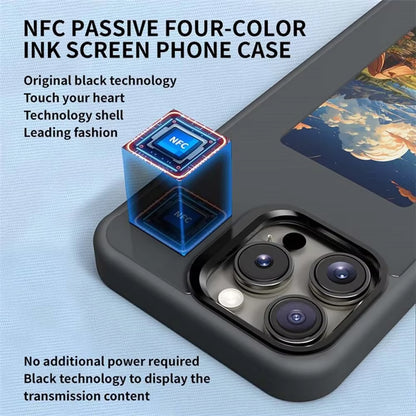 NFC Display Screen APP Smart Phone Case for Iphone 16 15 14 13 Pro Max DIY Phone Covers with Protector Back Fundas Battery Free