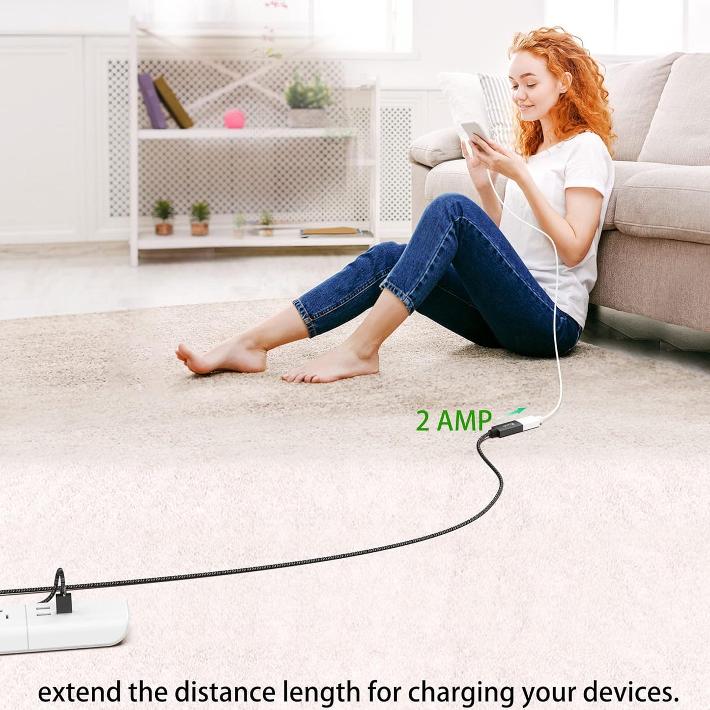 USB 3.0 Extension Cable 12 Ft, USB 3.0 Type a Male to Female Long USB Extension Cable Superspeed 22 AWG Braid USB to USB Cable